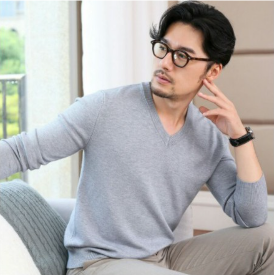 Áo len nam cổ tim, chất len mềm mịn, freesize