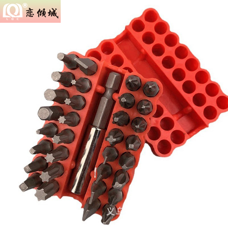 Hot Sale 33pc piece set batch head set special-shaped screwdriver screwdriver screwdriver head electric screwdriver accessories set special price