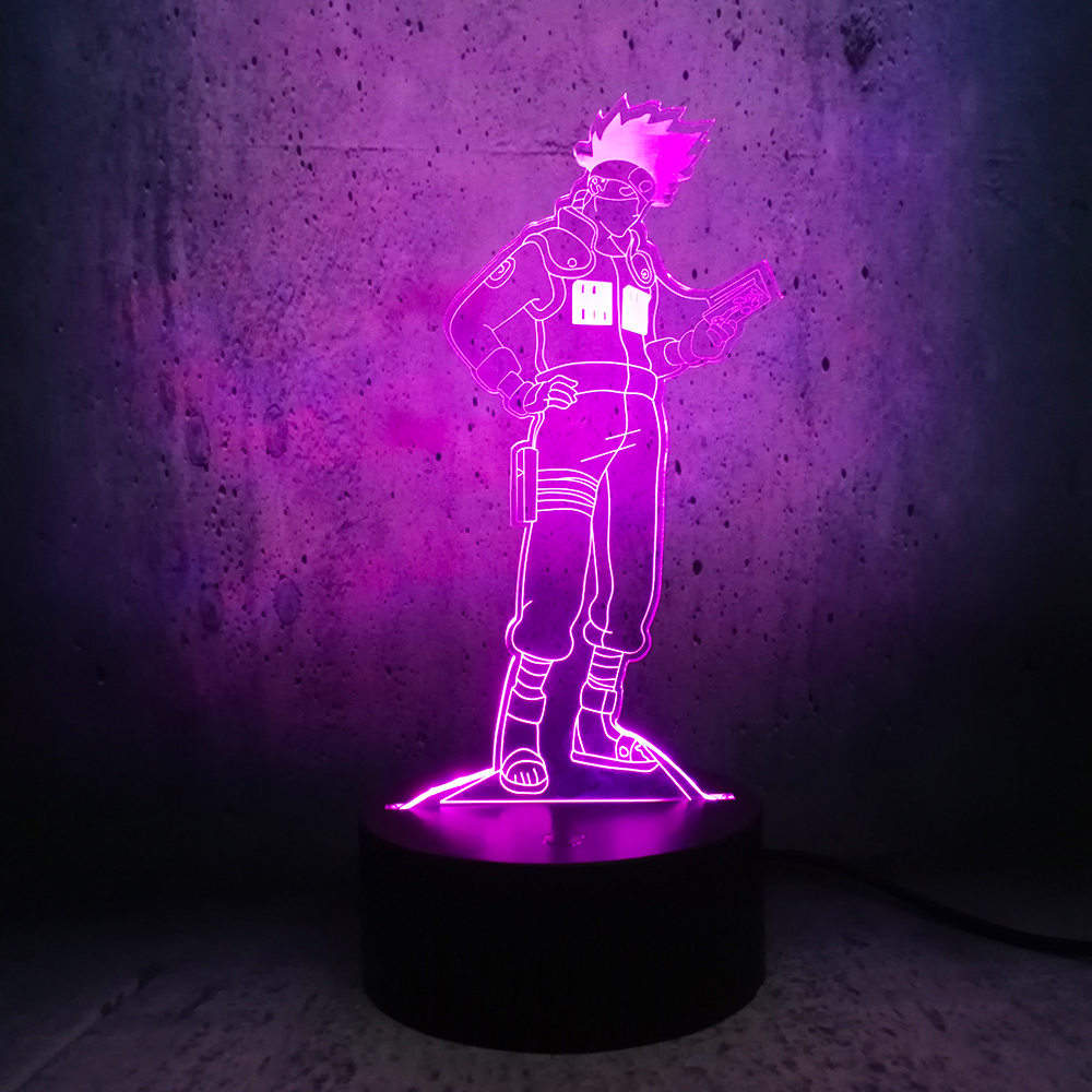 【BridgeCraft】3D LED Lamp Naruto Hatake Kakashi Stand up reading book — free download