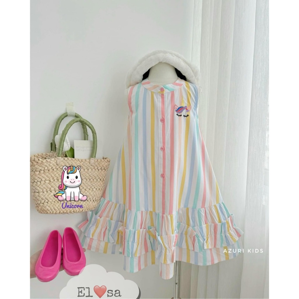 Váy bé gái - váy đuôi cá bèo tầng siêu xinh cho bé gái 1 - 8 tuổi