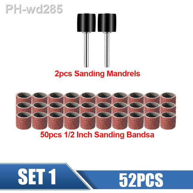 Sanding Drums Kit Sanding Band 1/2 1/4 3/8Inch Grinding Polishing