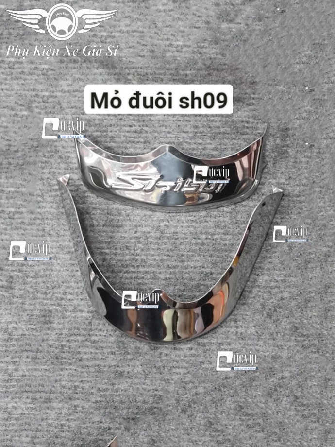 Ốp mỏ và đuôi dè trước sau sh 2009 - 2011 inox ms4750