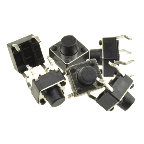 Dipprun 100pcs 66mmtactile push button switch 4 pins micro switch 4-pin dip momentary tact switch through-hole