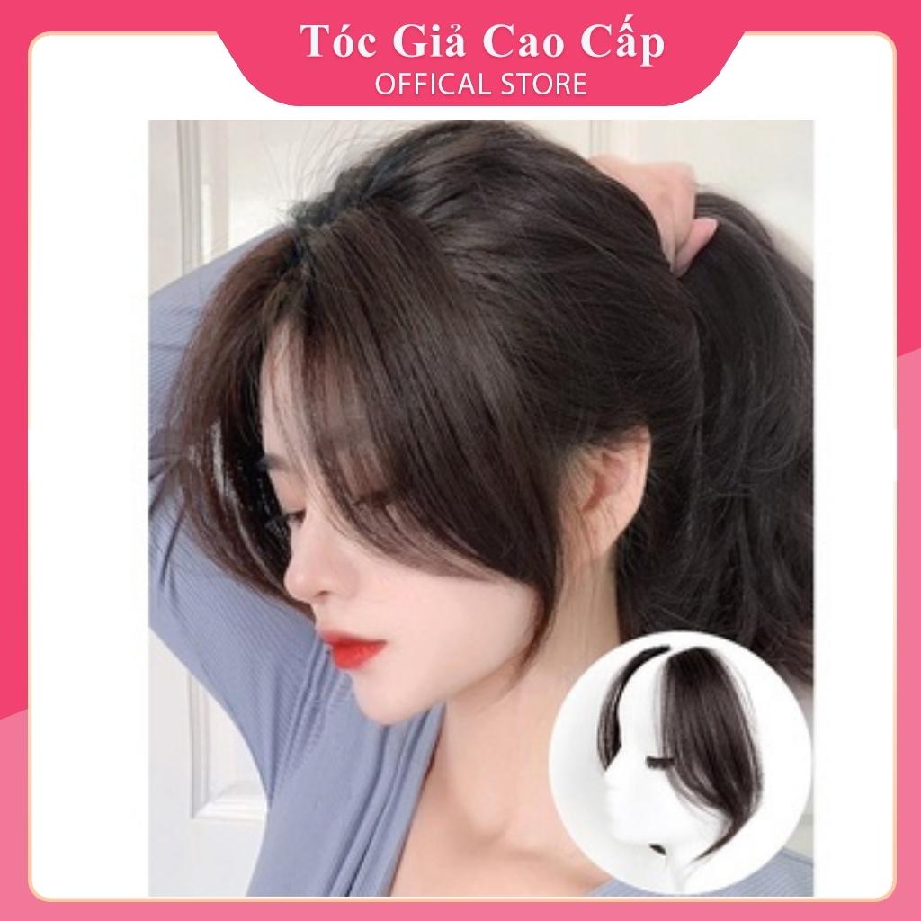 Tóc mái giả, mái dài layer hàn quốc sole- tóc sợi tơ