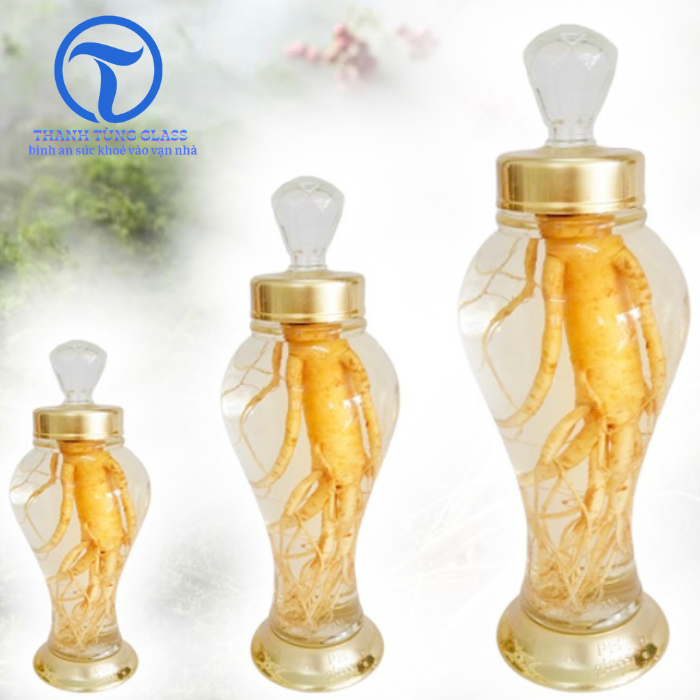 BÌNH NGÂM RƯƠU SÂM THỦY TINH PHÚ HOÀ 1 LÍT