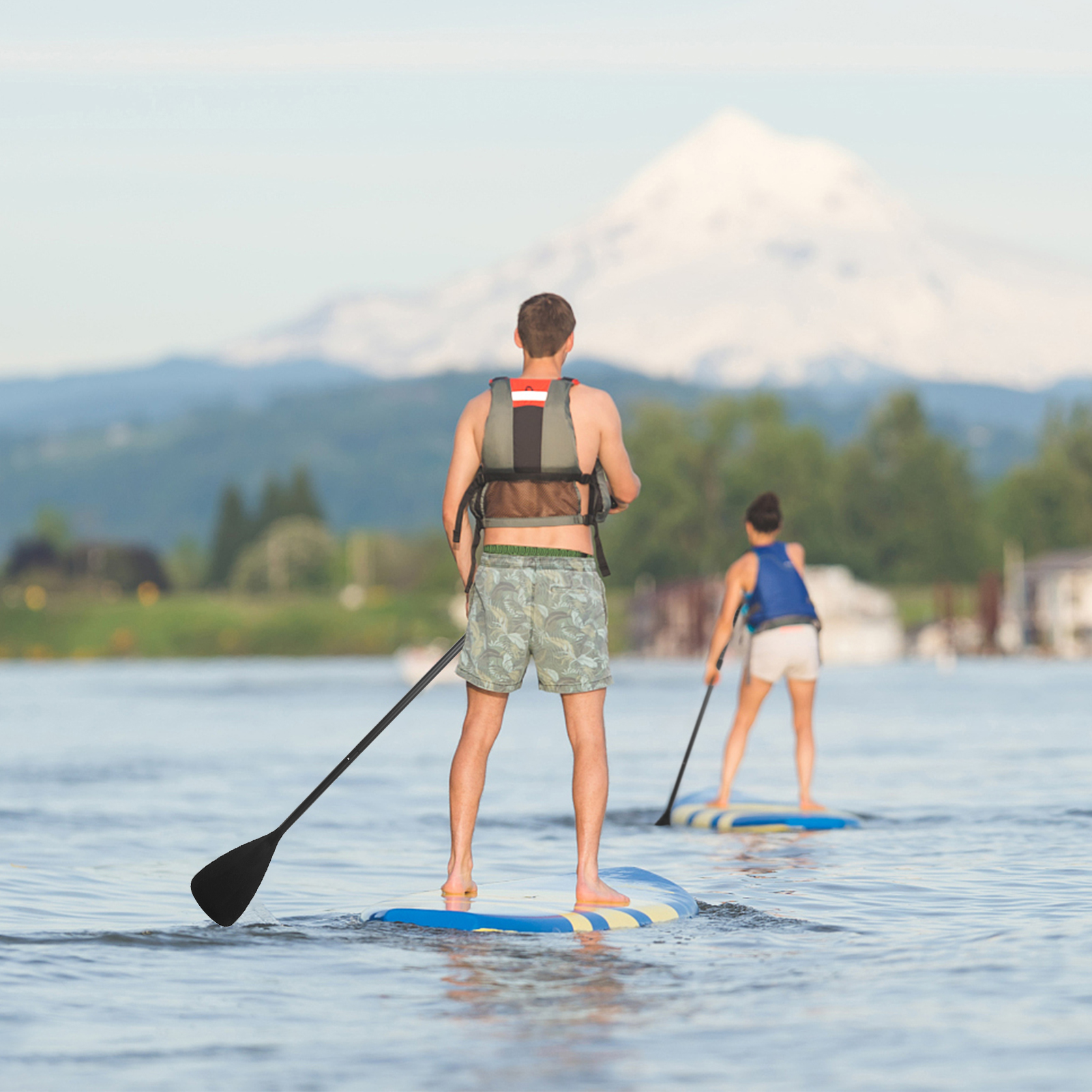 Dual Purpose 4-Part Aluminum Canoeing Paddle SUP Paddle Board Kayak Oar