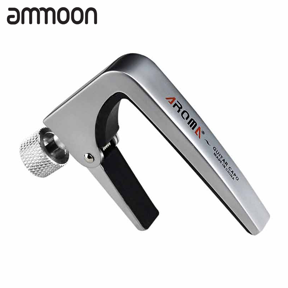 Aroma AC-11 Guitar Capo Zinc Alloy for Acoustic Electric Guitars Unique Silver