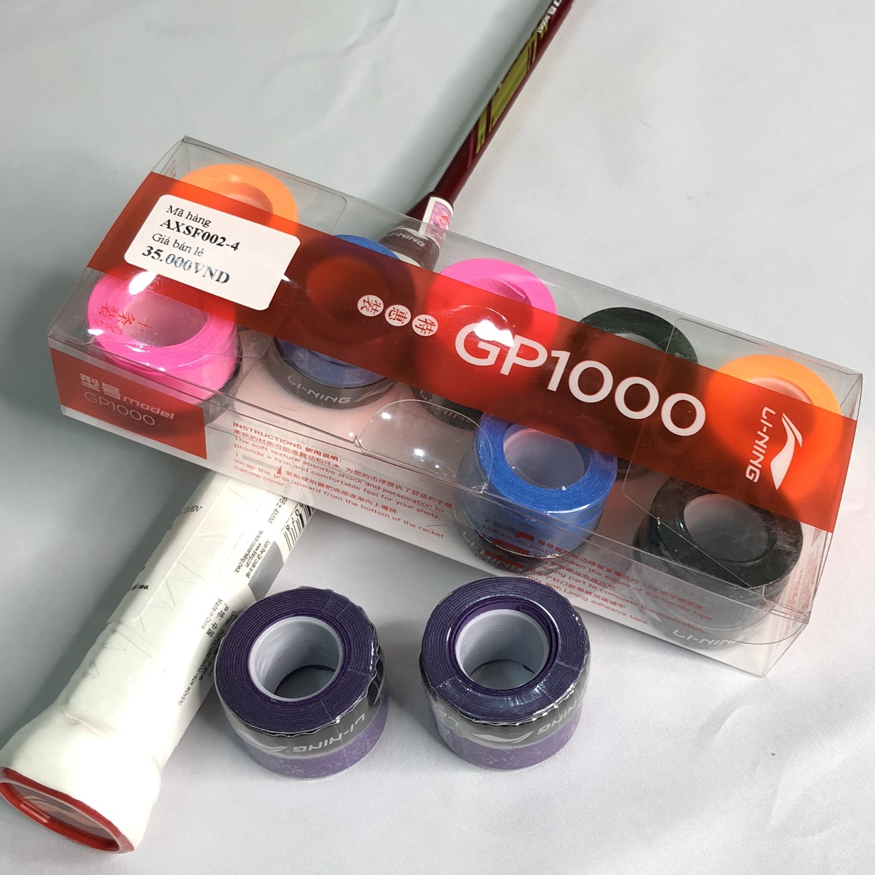 2 Chiếc Quấn Cán Vợt Cầu Lông Li-Ning GP1000 [ Chuyên Dùng Trong Thi Đấu ]