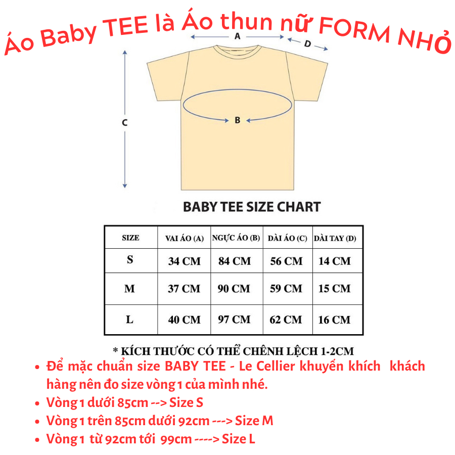 ÁO THUN BABY TEE in PP FORM ÔM có size chất vải Coton