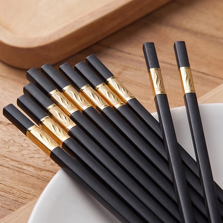 10 đôi đũa mạ vàng hàn quốc cao cấp