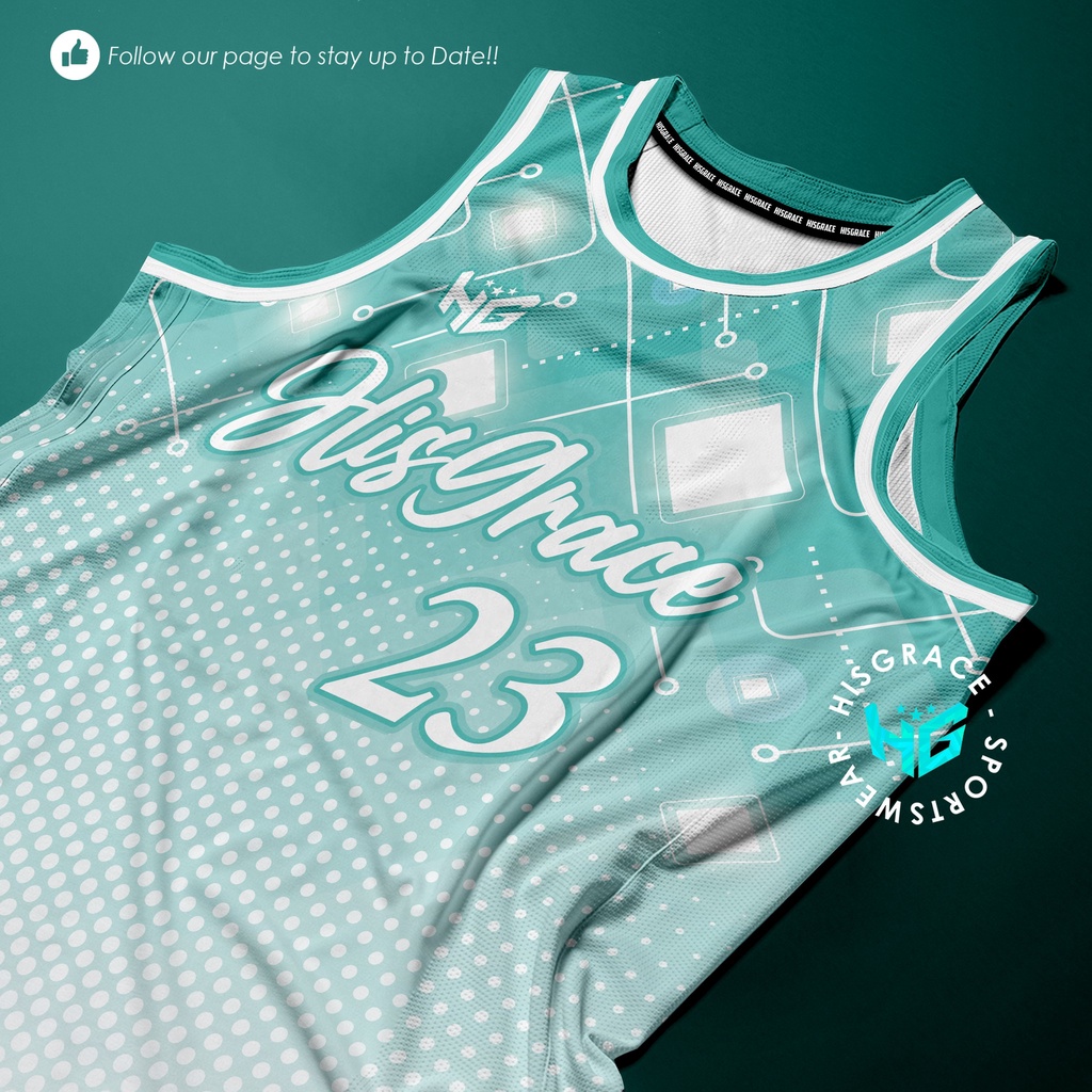 mint green basketball jersey