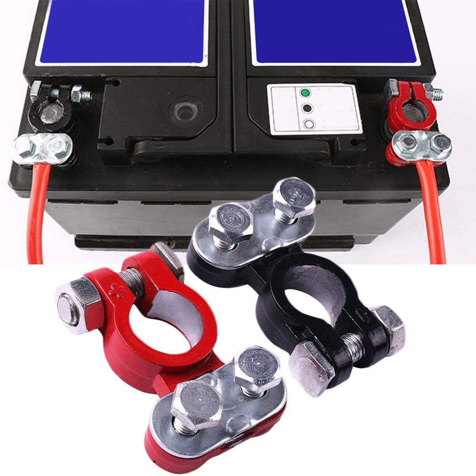 Positive Negative Connector Aluminum Alloy Battery Terminal Universal Accessory for Car Accessory