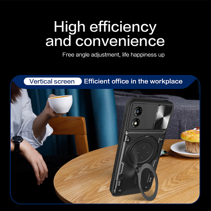 Shockproof Armor Phone Case For Moto E13 E20 E22 E22i E30 E40 Holder Casing Camera Protection Sliding Hard Back Cover New Design
