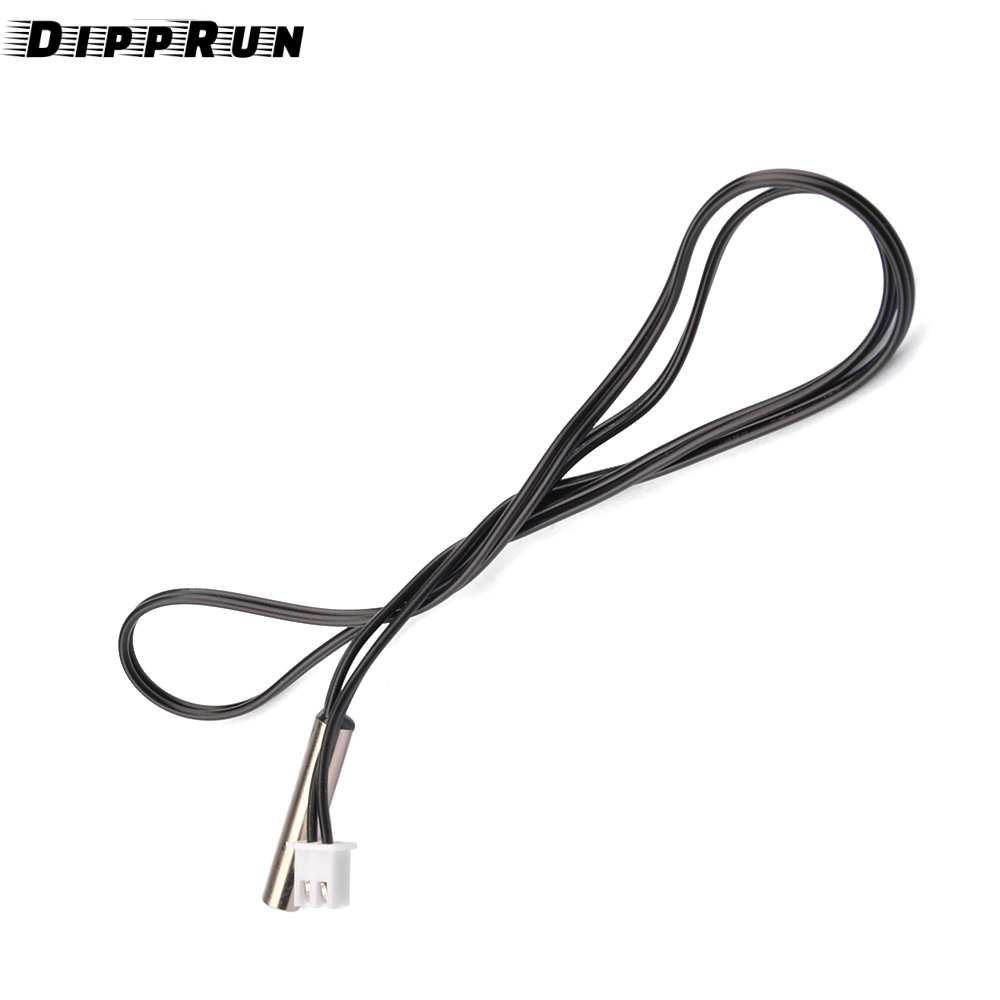 DIPPRUN 10k Temperature Sensor Probe Thermocouple Probe Cable Wire 0.5 Meter Waterproof Temp Sensor Probe, Stainless Steel 3950 Ntc Temp Sensor Probe