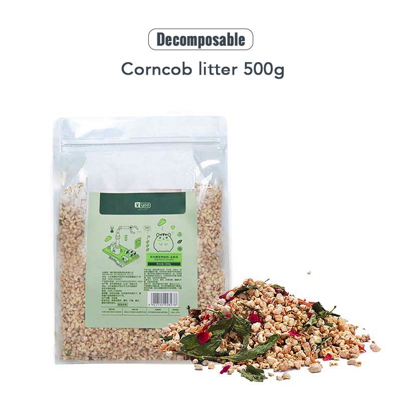 YEE Hamster Bedding, Hamster Litter By Corn, Edible Corn Cob, Control