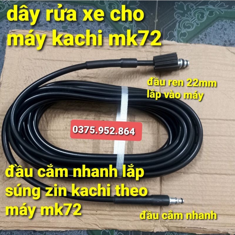dây rửa xe cho máy kachi mk72, mk73 ( ren + nhanh )
