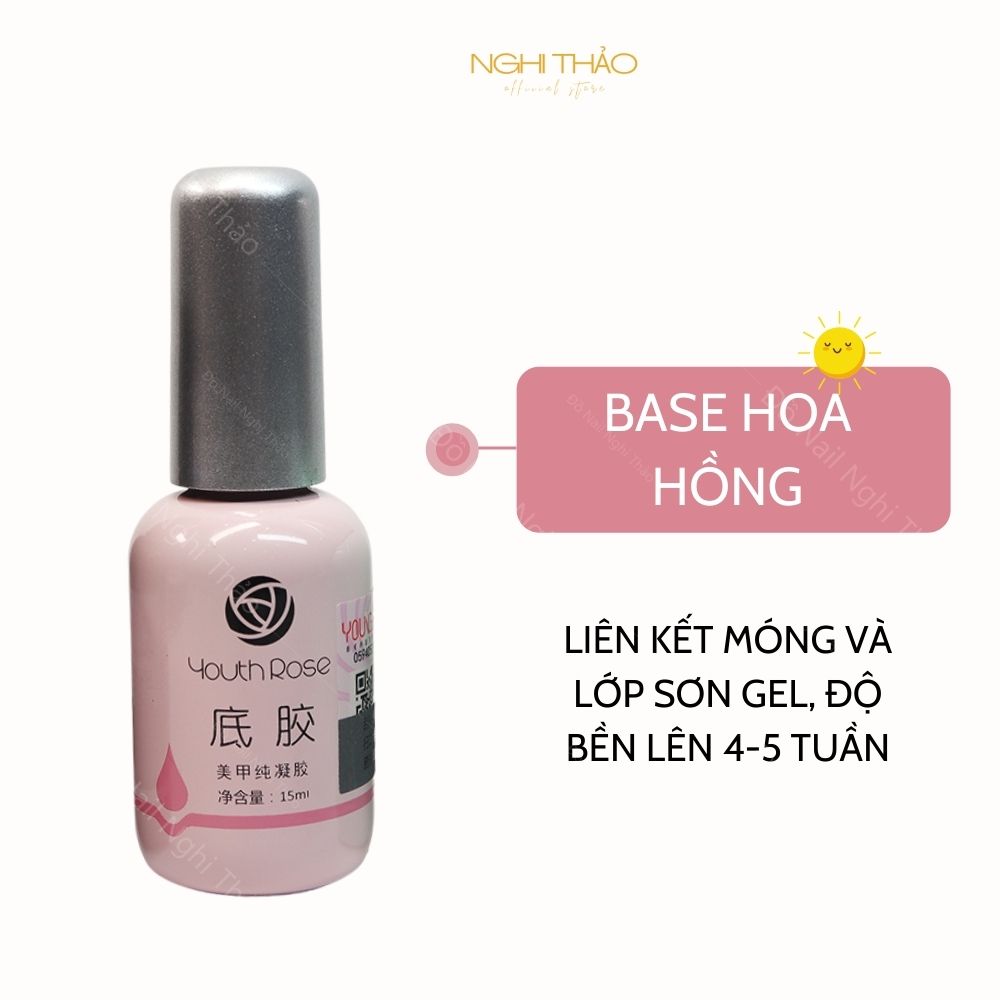 Base hoa hồng liên kết móng 15ml