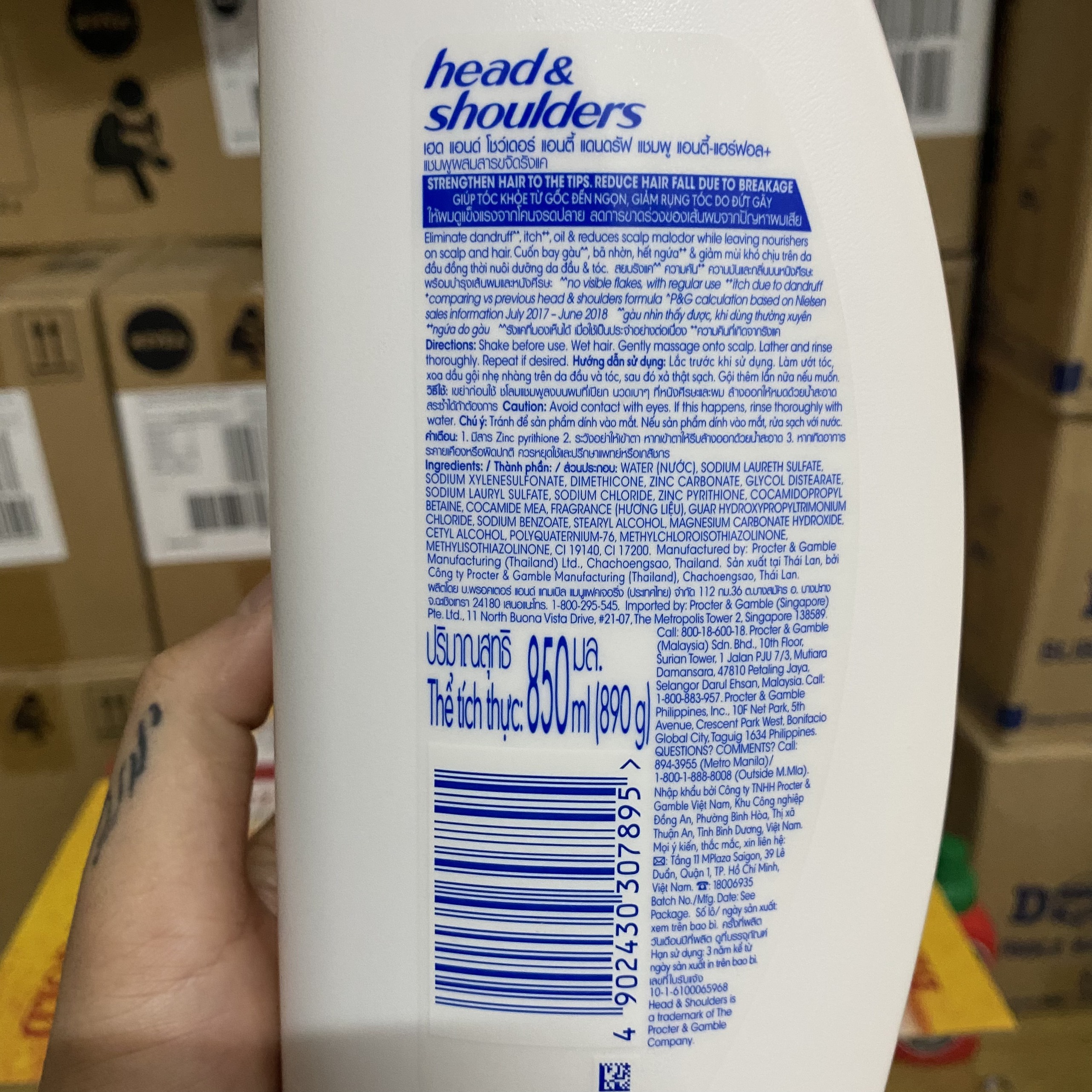 Dầu gội Head and Shoulder Ngăn Rụng Tóc Thái Lan 850ml