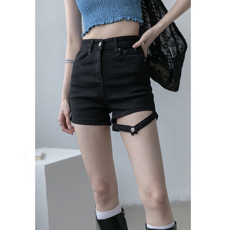 Denim Shorts Women Summer Slim Wide Leg Shorts