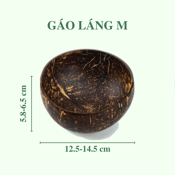 Chén gáo dừa - Bát gáo dừa đựng salad trang trí
