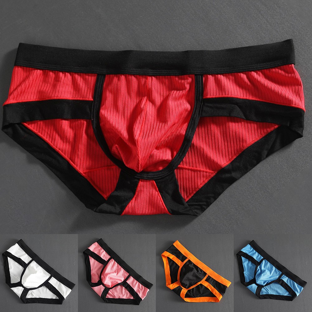 【MOMLOVE】 Men Underwear Briefs Soft Stretchy Trunks Underpants Bikini Bulge Pouch