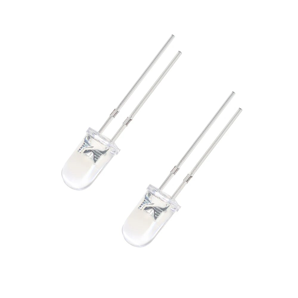 50PCS LED Diode 5MM Super Bright Blue Green Red Yellow White Light Emitting