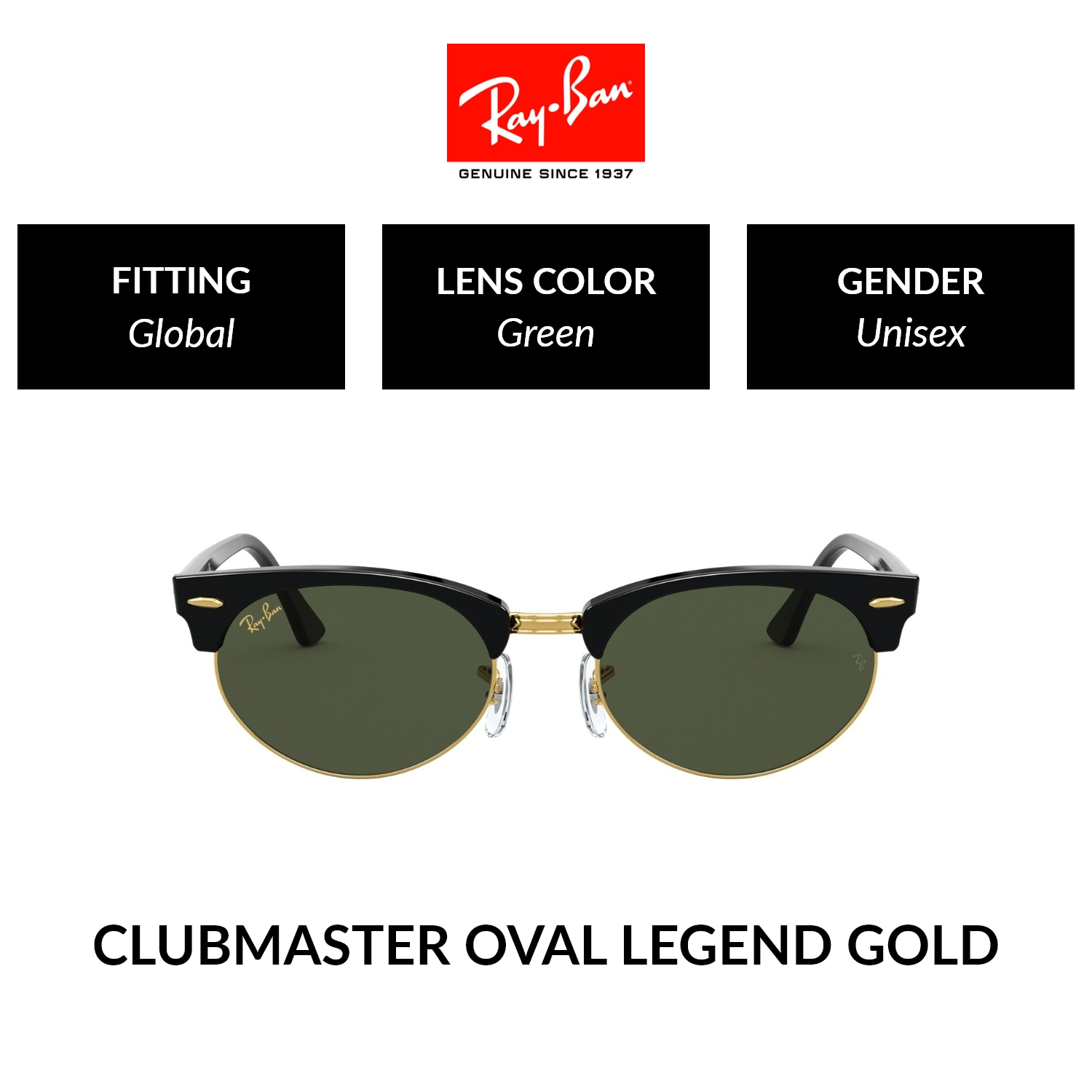 限定セール！ Ray-Ban RB3946 Clubmaster Oval Sunglasses, Shiny 