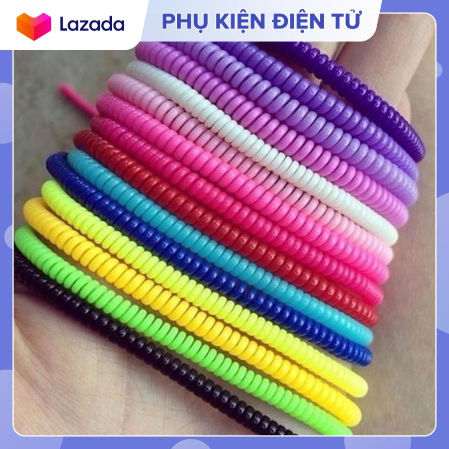 COMBO 5 dây quấn cáp sạc, tai nghe nhiều màu bảo vệ chống rối, chống gãy, chống đứt