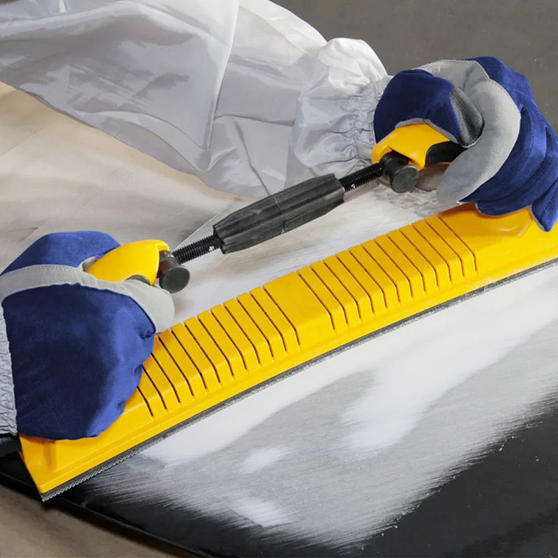 YONUO Sandpaper hand grinding board, putty grinding board, rectangular hand planing arc sander, hand push plate, dry grinding hand washboard, adjustable