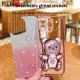 New Phone case Xiaomi Redmi A5 Back cover with Gradient 3D Bear Folding Stand Bracket Luxury Slim 6D Plating Glitter Girls for Redmi A5 case. 