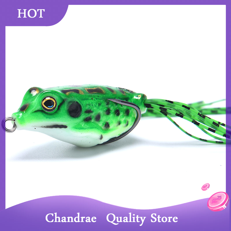 [Chandrae] Frog Soft Fishing Lure Double Hooks Artificial Bait Frog Tool