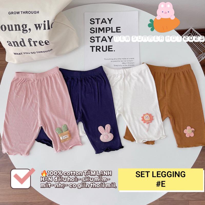 SET 4 QUẦN LEGGING LỬNG HÀN QUỐC CHO BÉ