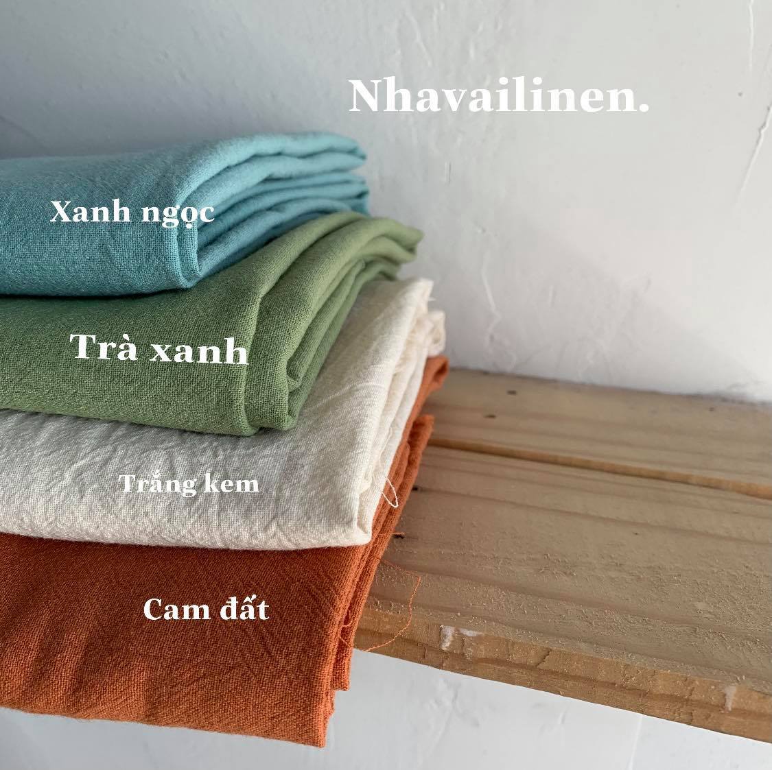 Vải thô đũi trơn Nhà Vải Linen