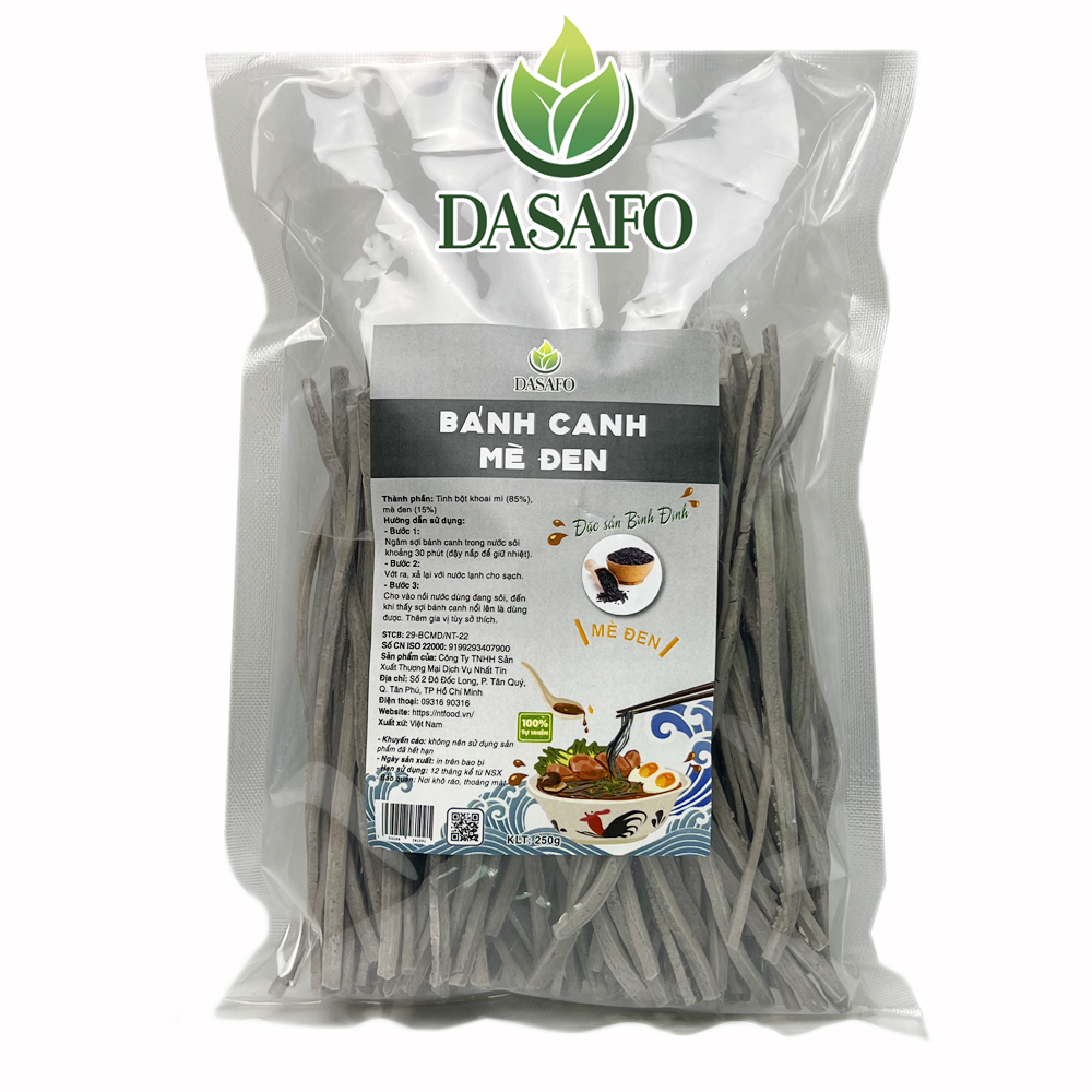 Bánh canh rau củ Mè đen DASAFO 250gr Tự nhiên, Healthy, Thực dưỡng