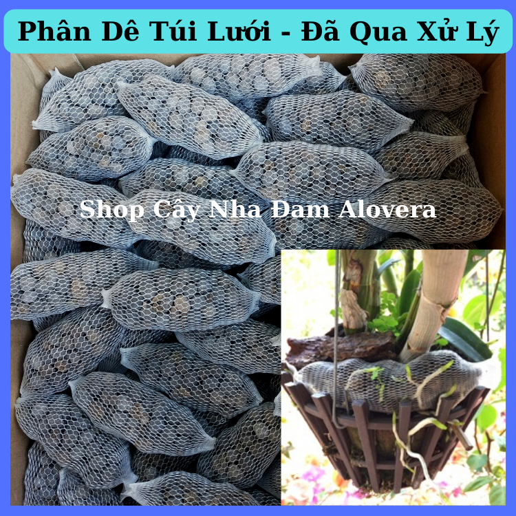 Phân Dê Túi Lưới Bón Lan - 10 Túi (Dài 10-11CM) Đã Qua Xử Lý