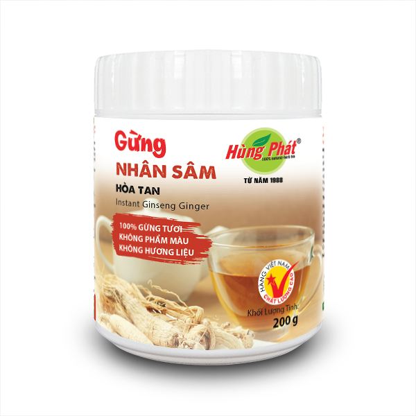 [TRÀ THẢO MỘC] Gừng Nhân Sâm Hòa Tan 200g - Trà Hùng Phát