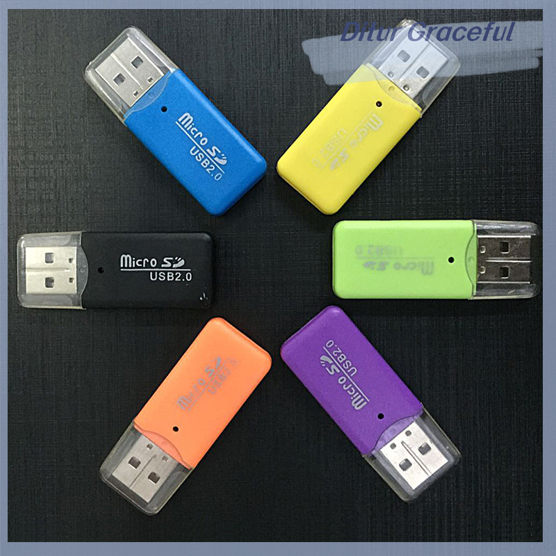 Ditur Hot Mini USB SD/MMC Memory Card Reader 480Mbps For Computer Laptop