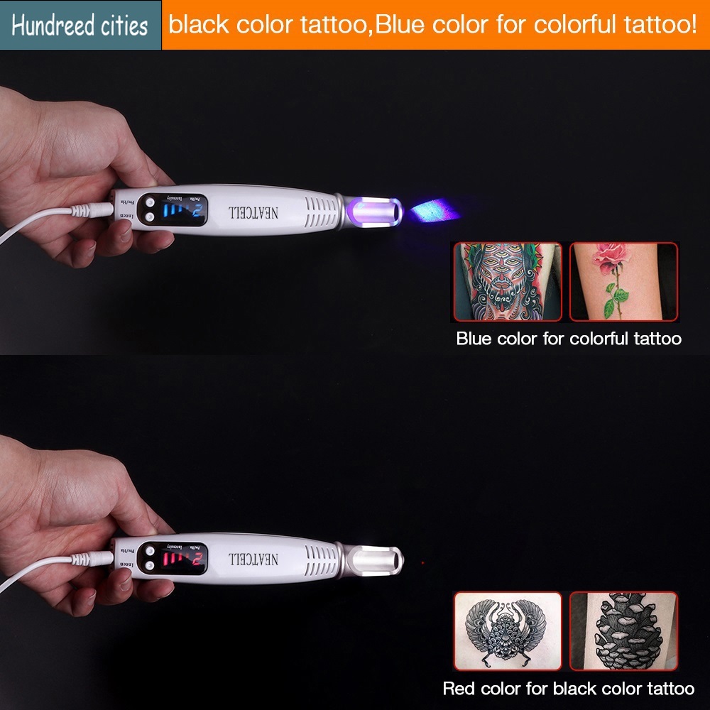 Picosecond Pen Pjegica Uklanjanje tetovaža Madež Tamne mrlje Pigment Obrve Laser Tretman Akne Crveno Plavo Svjetlo Njega Kože_voghion.com