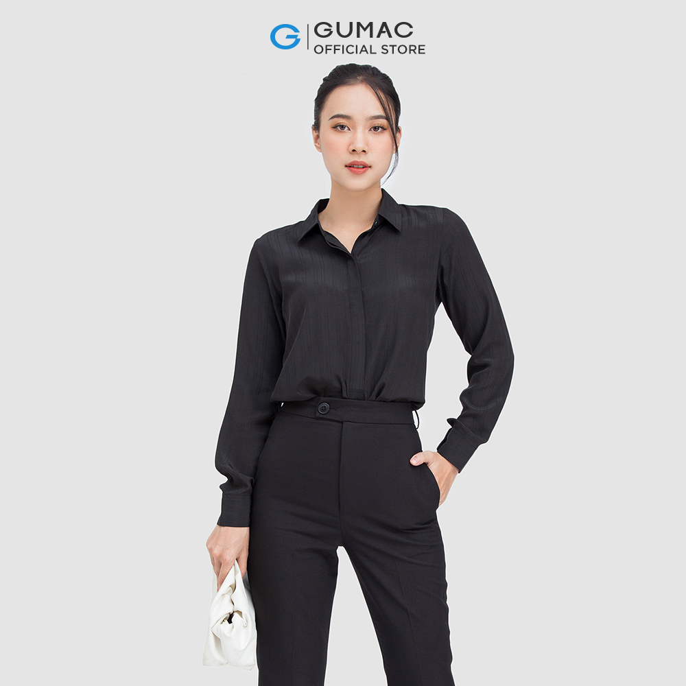 [15 - 17.5 | TẶNG QUÀ đơn từ 499K] Áo sơ mi nữ GUMAC AC05003 giấu nút