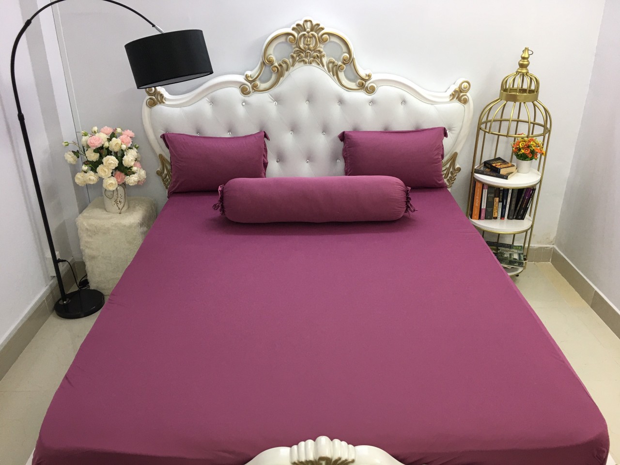 [HCM]Bộ Drap Thun Hàn Quốc mát lạnh { 4 món } nhiều màu