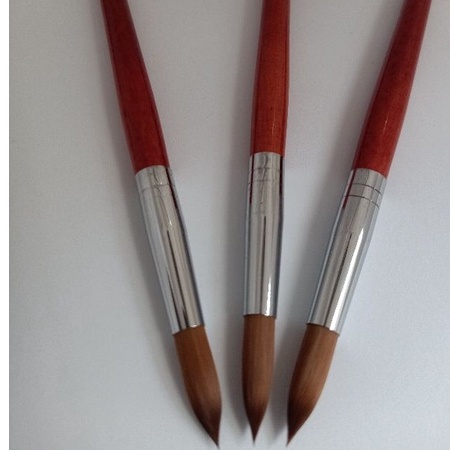 Cây Cọ đắp móng bột nail, cán gỗ Size số 16, 18