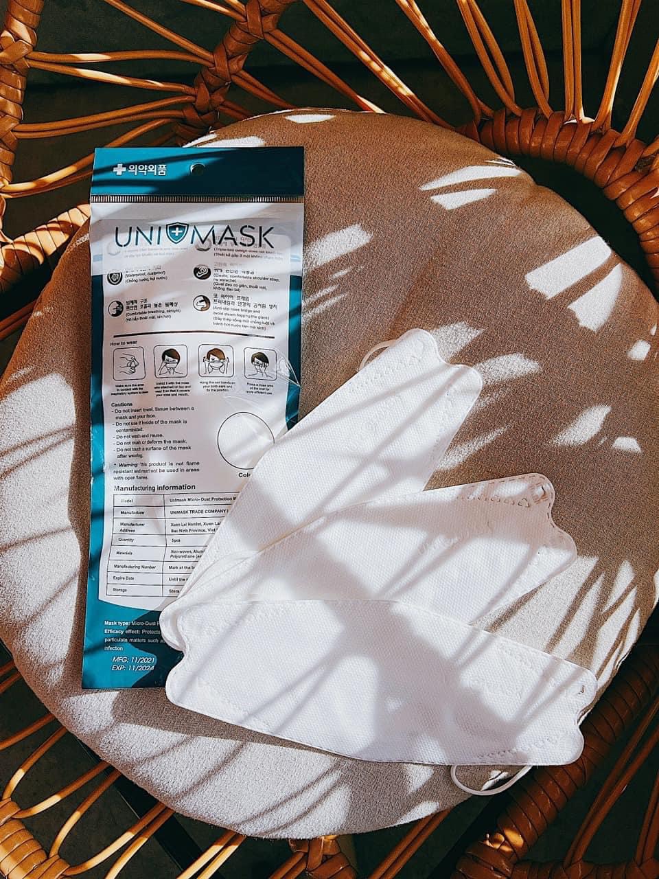set 50 chiếc khẩu trang4D KF94 Unimask kháng khuẩn cao cấp