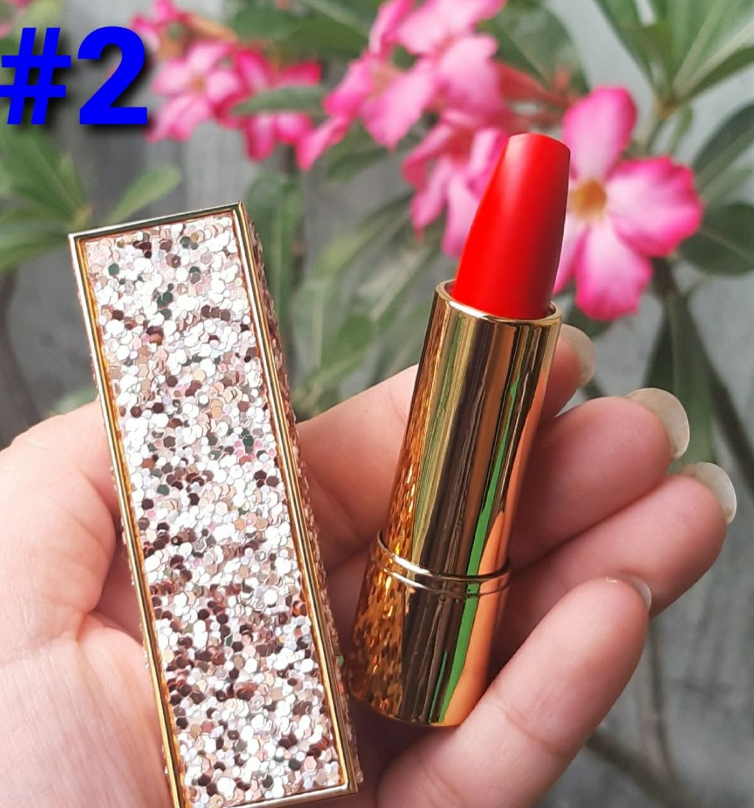 [Cam Đỏ] Son Lì WODWOD Diamond Dạng Thỏi Bấm nút