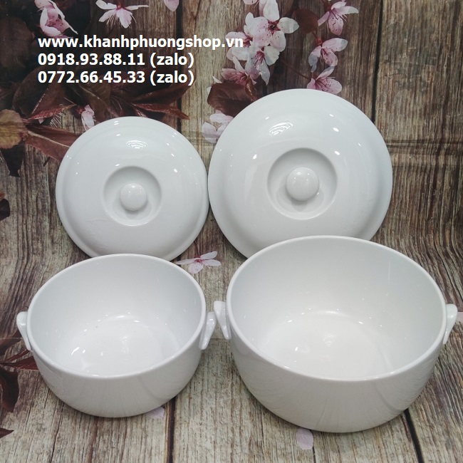thố cơm trắng sứ Minh Long 18cm - thố cơm