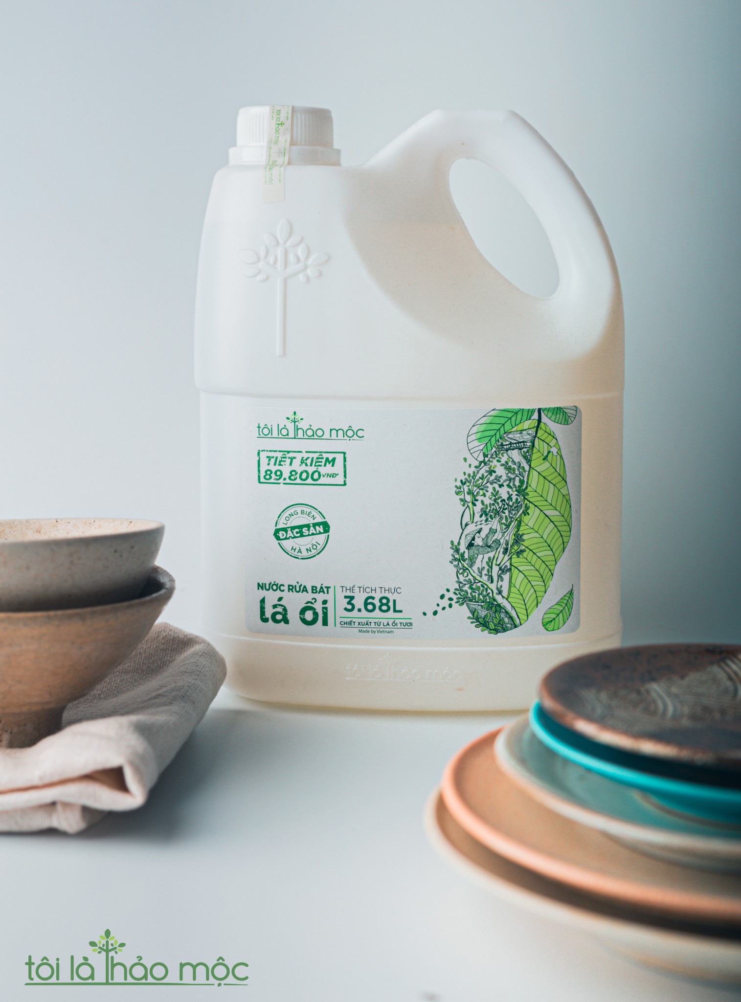 Nước Rửa Bát Lá Ổi  (Tôi Là Thảo Mộc) - Chai 3.68L