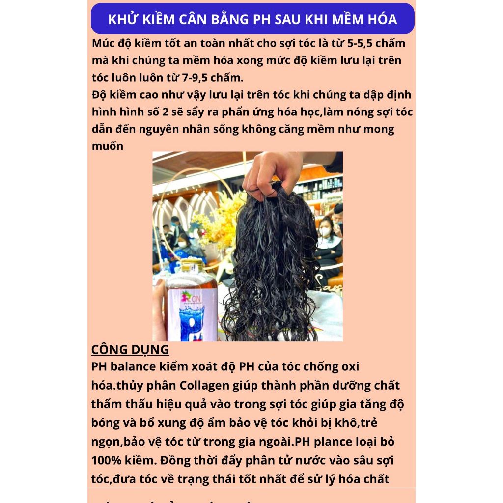Khử Kiềm Cho Tóc Ron PH - Cân Bằng PH - 5.5  - 500ml