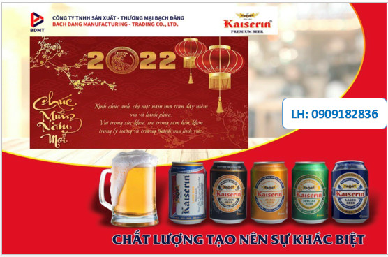 BEER KAISRIN LAGER. (Sản xuất theo tiêu chuẩn công nghệ của Đức).