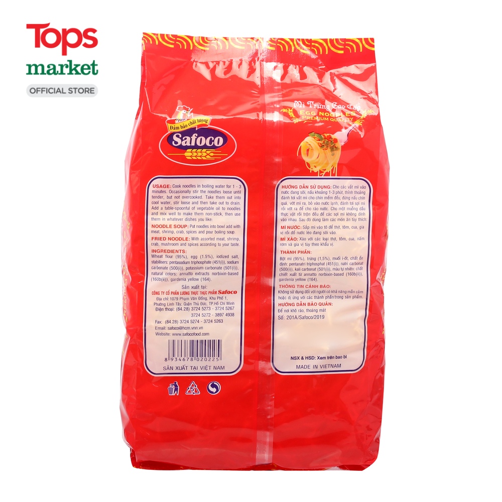 Mì Trứng Cao Cấp Safoco 500G