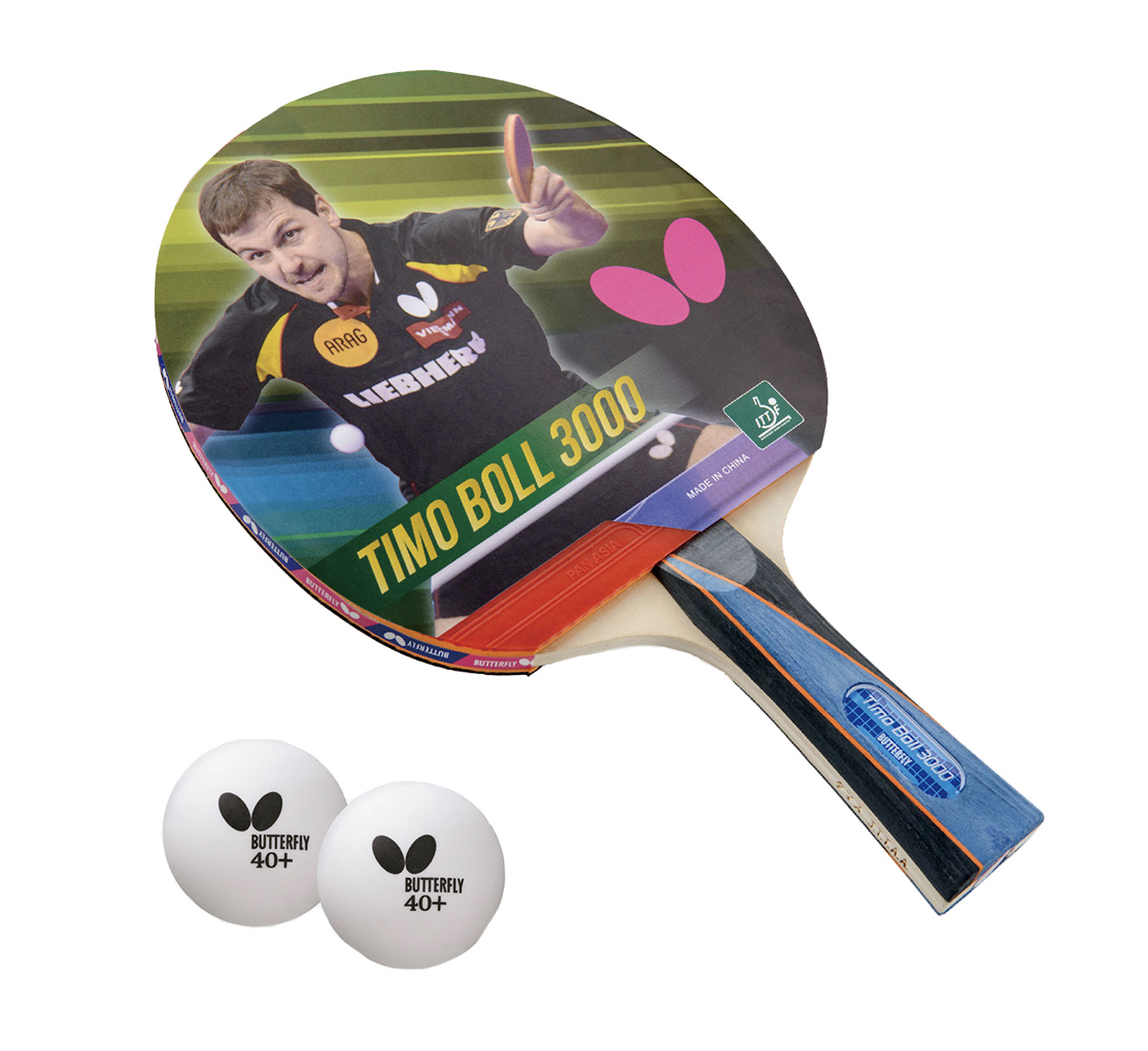 [Butterfly] Timo Boll 3000 Table Tennis PreAssembled Racket (Incl 2