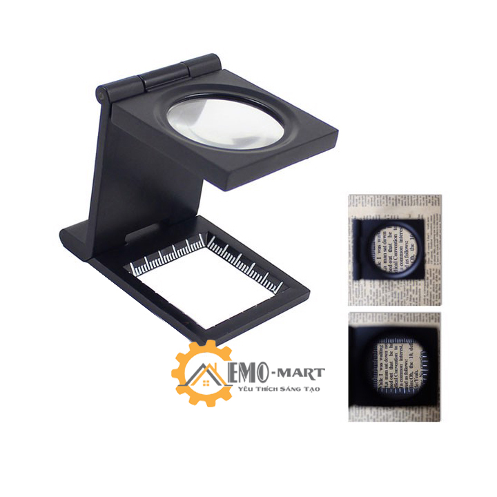 Kính lúp mini 10X có thước đo